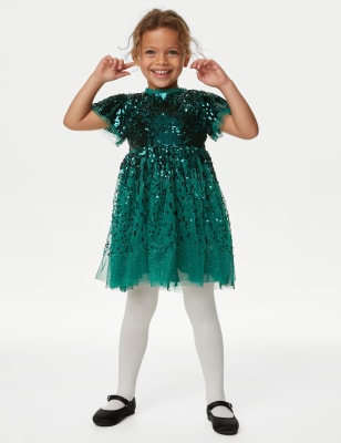 Sequin Tulle Party Dress (2-8 Yrs)