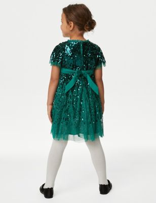 Sequin Tulle Party Dress (2-8 Yrs)