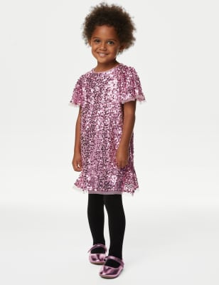 

Girls M&S Collection Sequin Dress (2-8 Yrs) - Pink Mix, Pink Mix