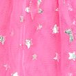 Tulle Star Print Tiered Party Dress (2-8 Yrs) - hotpink
