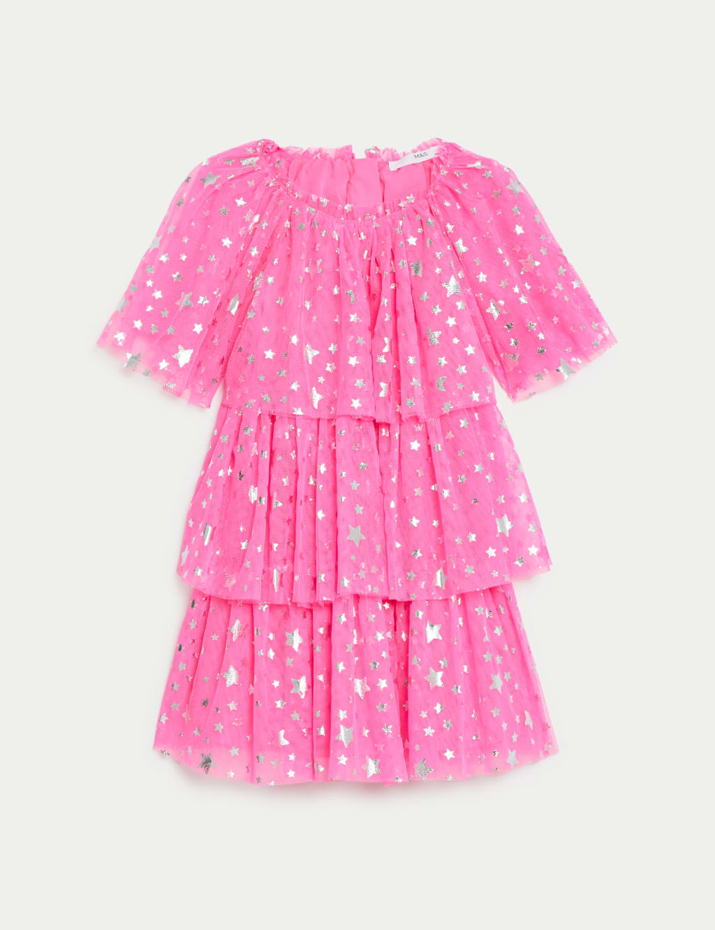 Tulle Star Print Tiered Party Dress (2-8 Yrs) image 2
