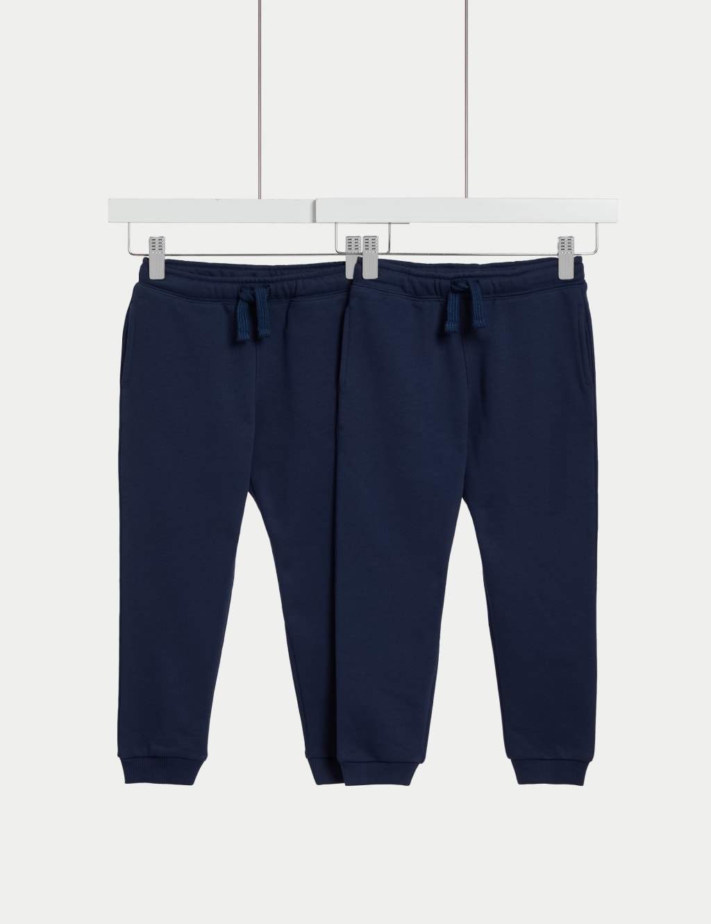 2-pack cotton joggers - Dark blue/Light beige - Kids