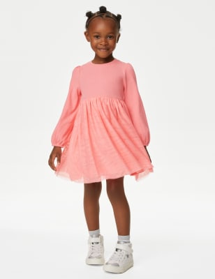 

Girls M&S Collection Cotton Rich Glitter Tulle Dress (2-8 Yrs) - Bubblegum Pink, Bubblegum Pink