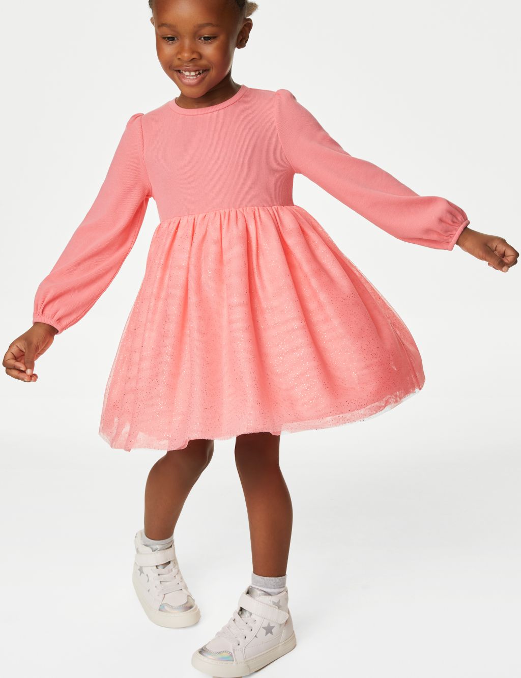 Cotton Rich Glitter Tulle Dress (2-8 Yrs) image 3