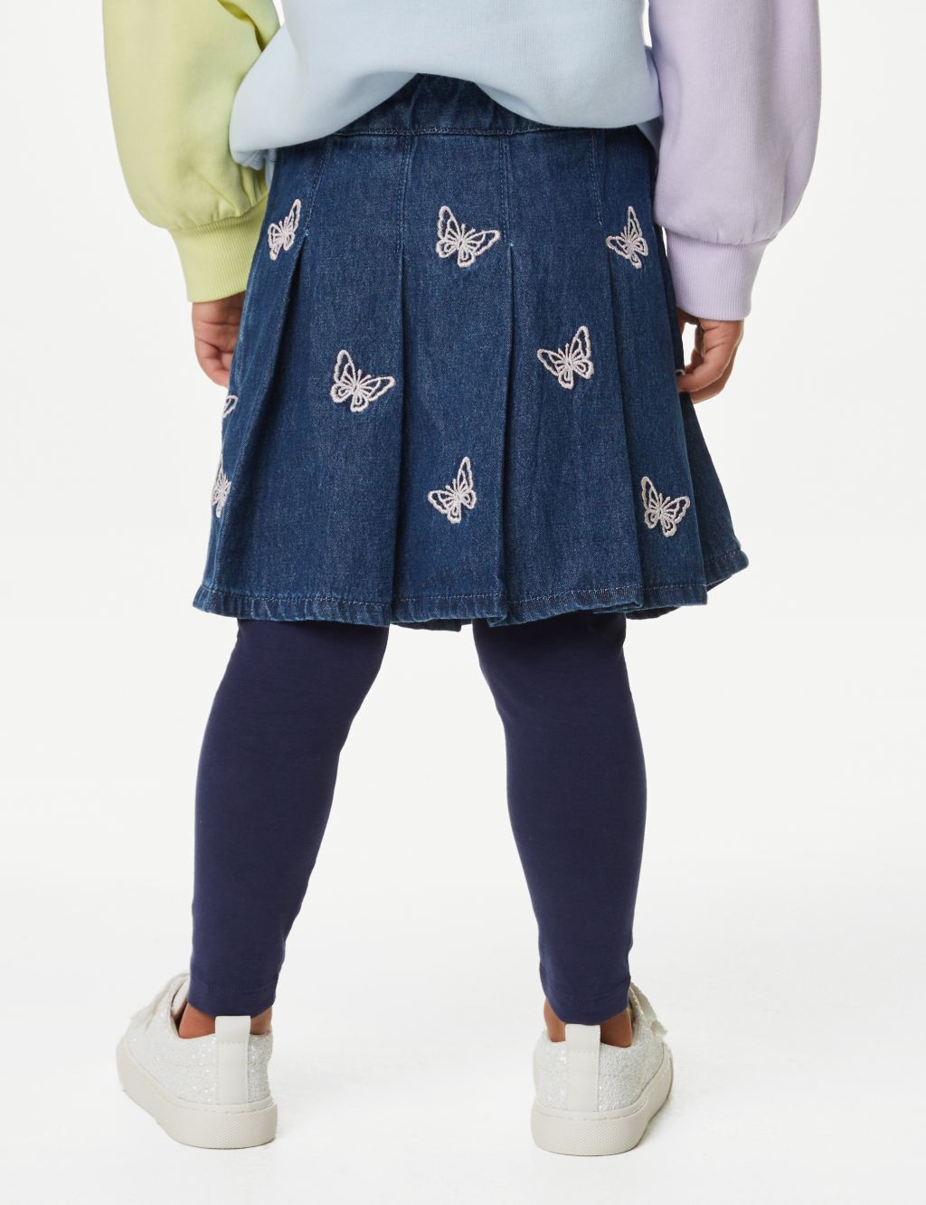 Denim Butterfly Skirt with Tights (2-8 Yrs) image 5