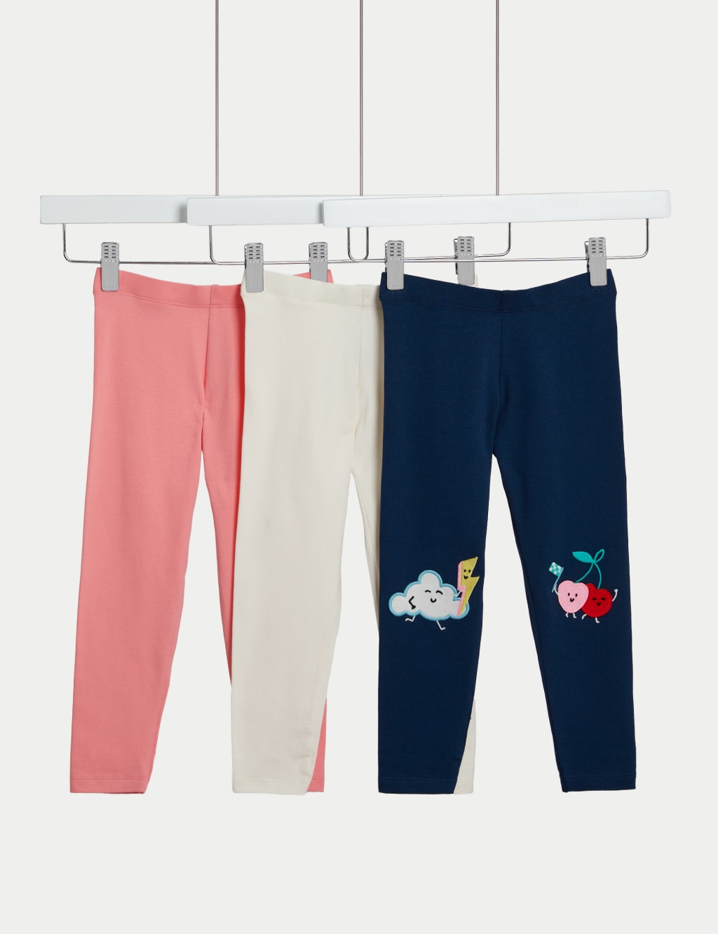 Girls Navy Printed Leggings main image 1