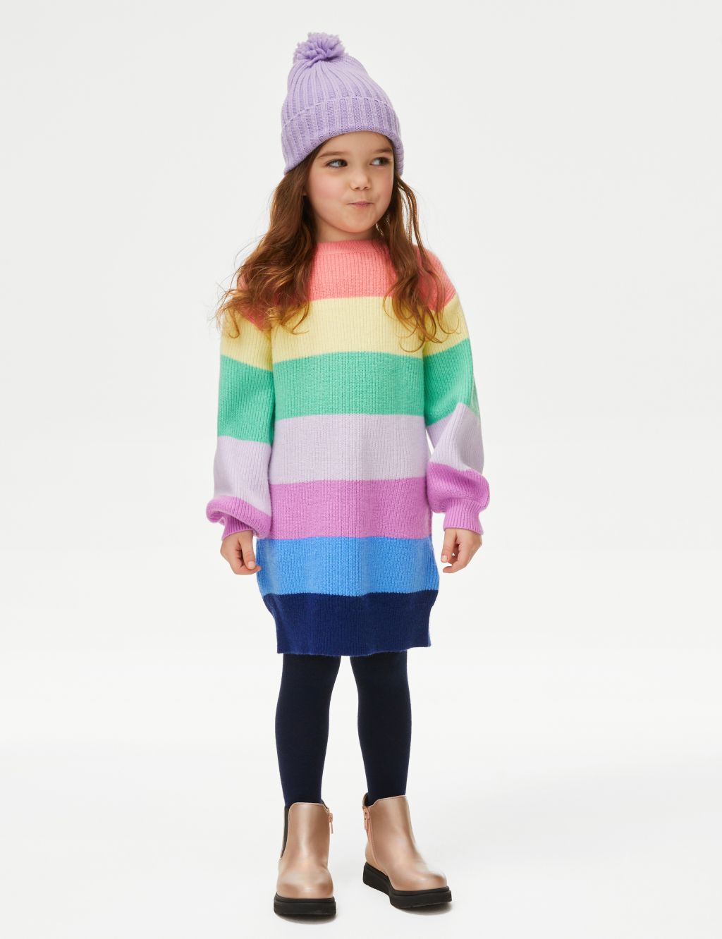Rainbow Dress with Tights (2-8 Yrs) image 1