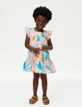 Sukienka z falbankami w paski ze 100% bawełny (2–8 lat)