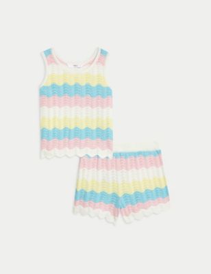 Knitted Striped Top & Bottom Outfit (2-8 Yrs)