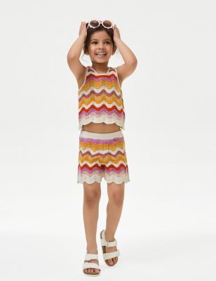 2pc Pure Cotton Striped Top & Bottom Outfit (2-8 Yrs) - LV