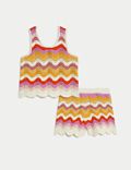 2pc Pure Cotton Striped Top & Bottom Outfit (2-8 Yrs)