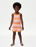 Pure Cotton Striped Knitted Playsuit (2-8 Yrs)