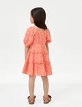 Pure Cotton Broderie Dress (2-8 Yrs)