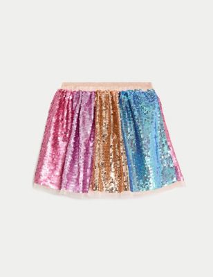 M&S Girls Sequin Tutu Skirt (2-8 Yrs) - 2-3 Y - Pink Mix, Pink Mix