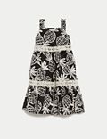 Sukienka z nadrukiem w ananasy ze 100% bawełny (2–8 lat)