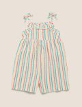 Cotton Rich Striped Playsuit (2-7 Years)