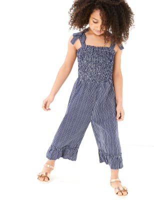 Shirred Striped Jumpsuit (2-7 Yrs) | M&S HK