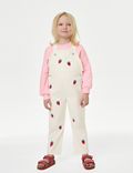 2pc Cotton Rich Sweater & Strawberry Dungarees (2-8 Yrs)