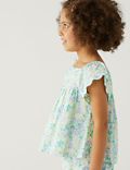 2pc Pure Cotton Floral Top & Bottom Outfit (2-8 Yrs)