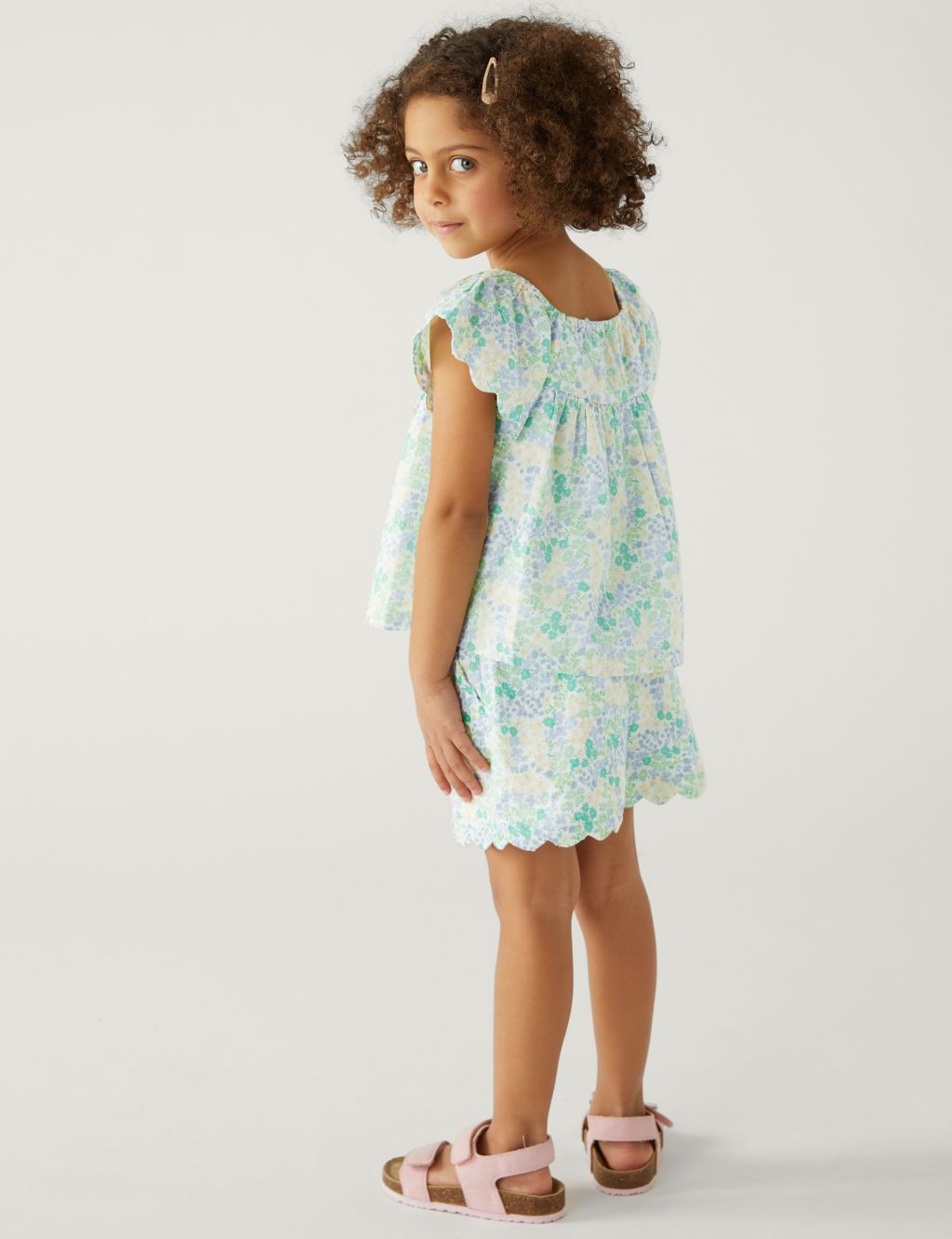 2pc Pure Cotton Floral Top & Bottom Outfit (2-8 Yrs) image 3