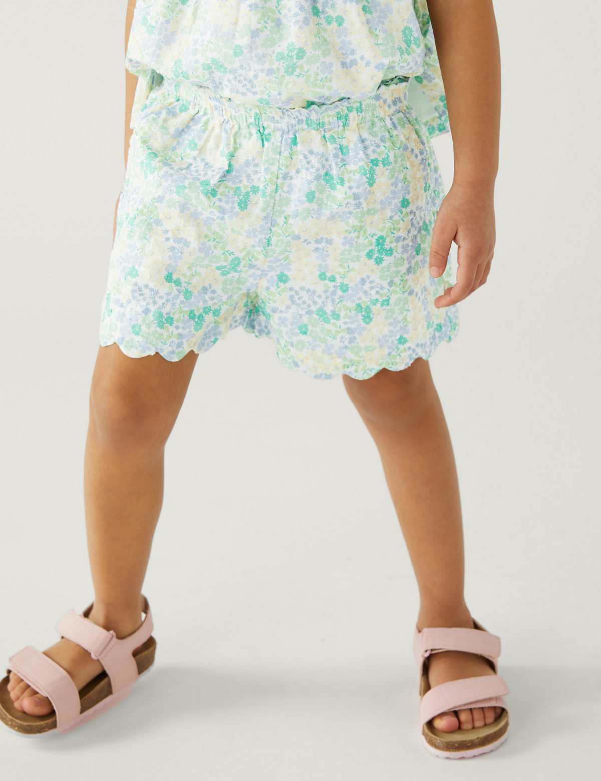 2pc Pure Cotton Floral Top & Bottom Outfit (2-8 Yrs)