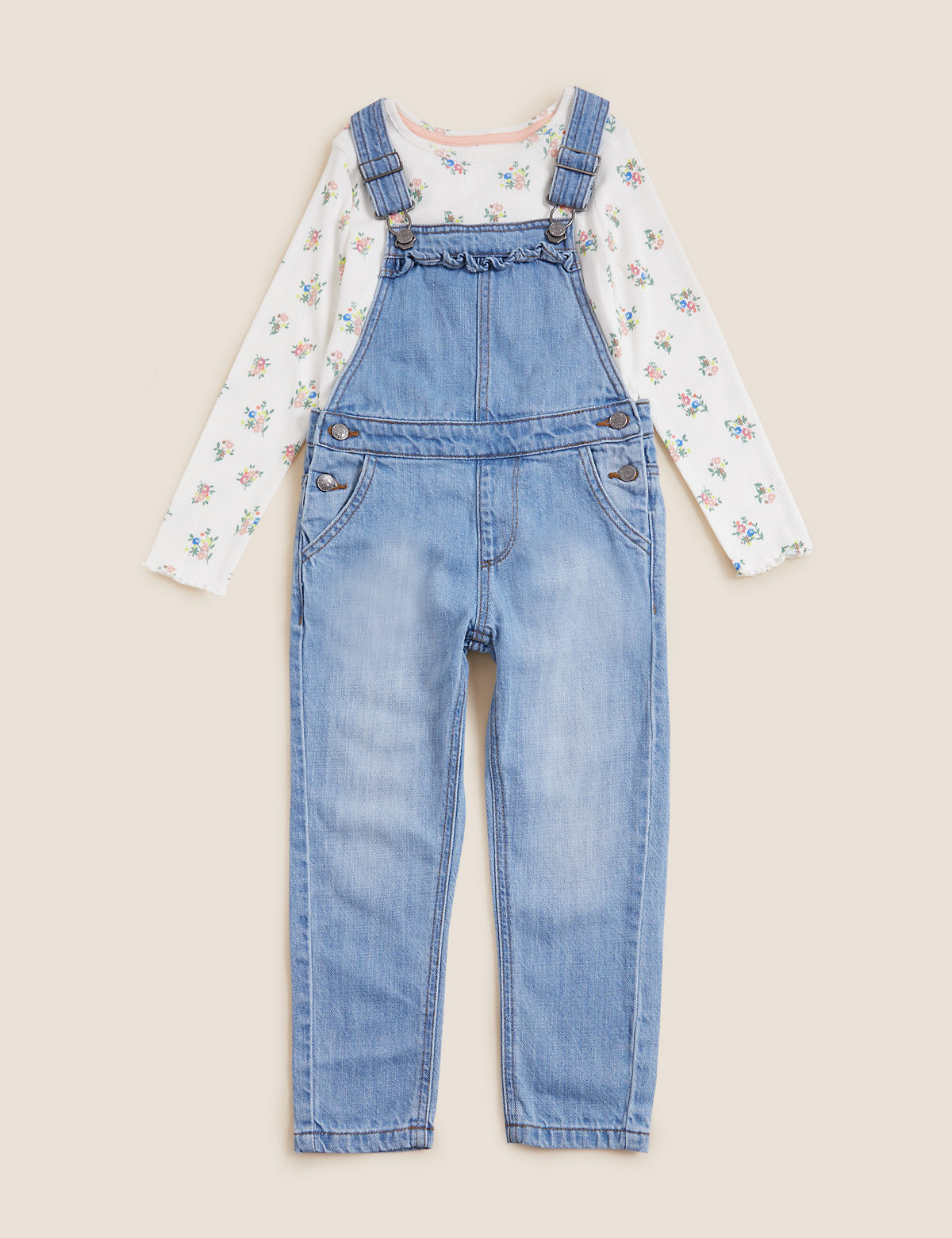 Denim Dungaree and Top Outfit (2-7 Yrs)