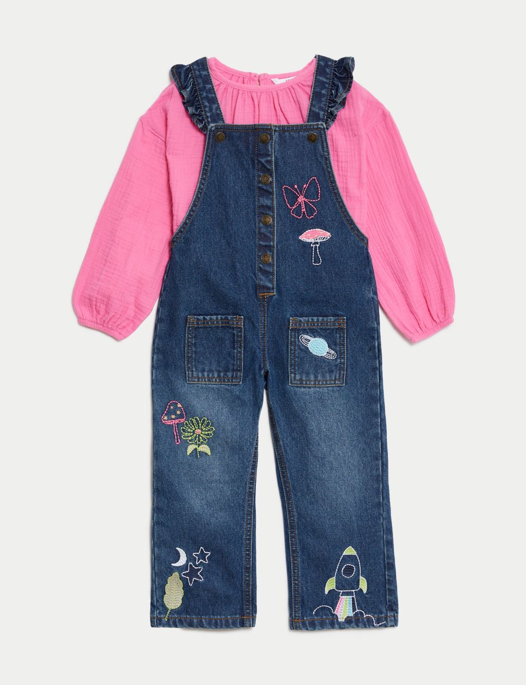 Pure Cotton Dungaree Outfit (2-8 Yrs) image 2