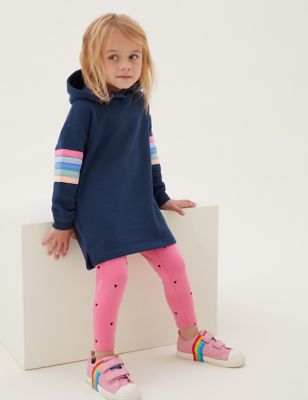 

Girls M&S Collection Cotton Rich Hoodie and Legging Outfit (2-7 Yrs) - Navy, Navy
