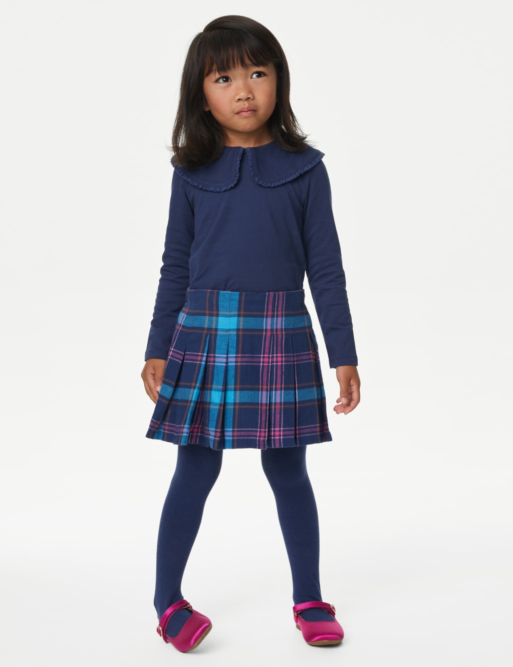 3pc Cotton Rich Top & Skirt Outfit (2-8 Yrs) image 1