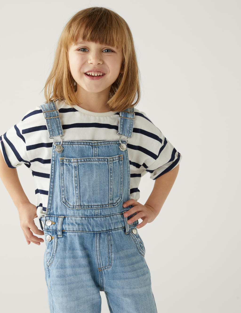 Denim Dungarees (2-8 Yrs) image 1