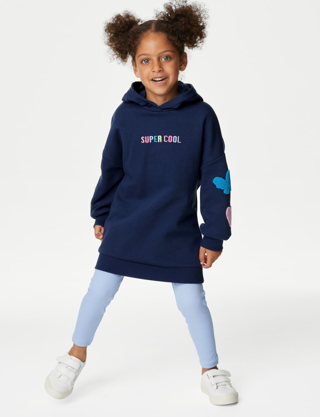 Cotton Rich Slogan Top & Bottom Outfit (2-8 Yrs) image 1