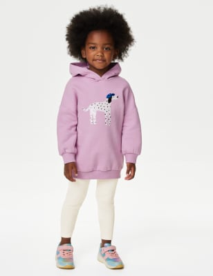 

M&S Collection Outfit (Oberteil und Hose) mit hohem Baumwollanteil und Dalmatinermuster (2-8 J.) - Purple, Purple