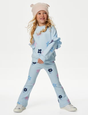 Cotton Rich Floral Top & Bottom Outfit (2-8 Yrs) - LT