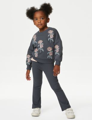 

Girls M&S Collection 2pc Cotton Rich Floral Top & Bottom Outfit (2-8 Yrs) - Carbon, Carbon
