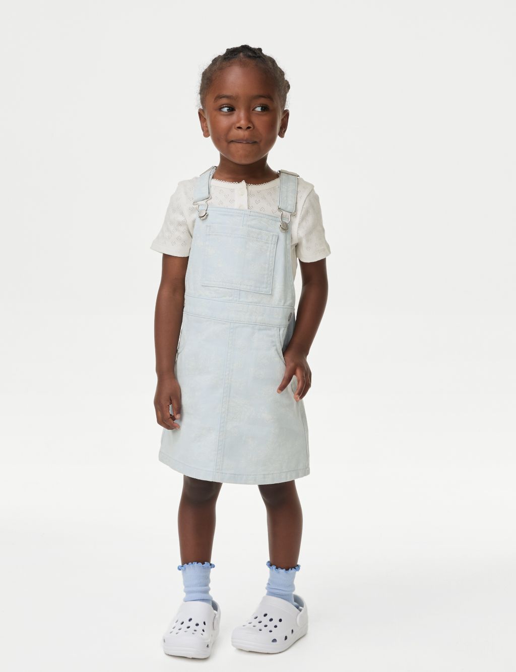 2pc Denim Pinafore Outfit (2-8 Yrs)