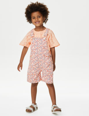 

M&S Collection Geblümtes Outfit mit hohem Baumwollanteil (2-8 Jahre) - Multi, Multi
