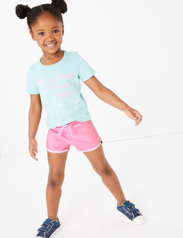 Cotton Plain Shorts (2-7 Yrs)