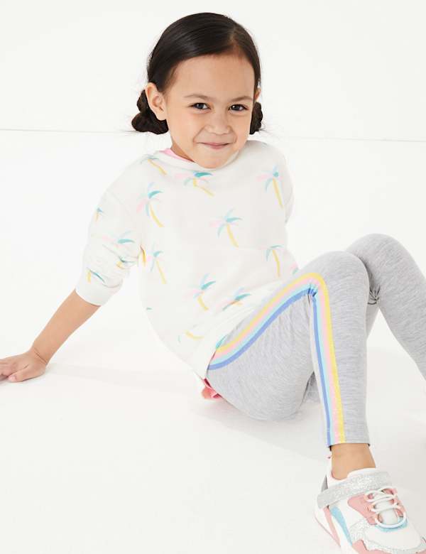 Cotton Palm Tree Print Sweatshirt (2-7 Yrs)