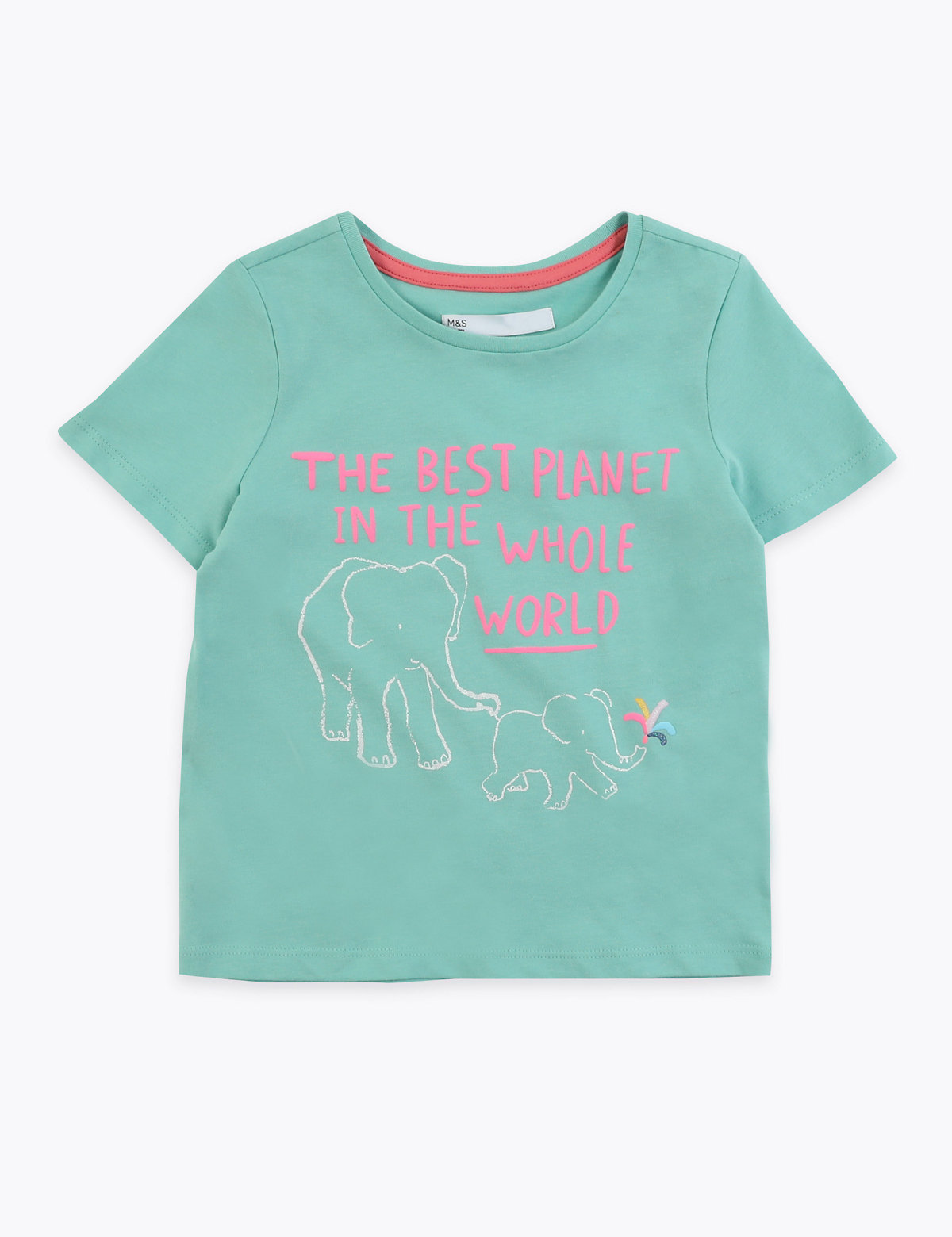Cotton Elephant Print T-Shirt (2-7 Yrs)