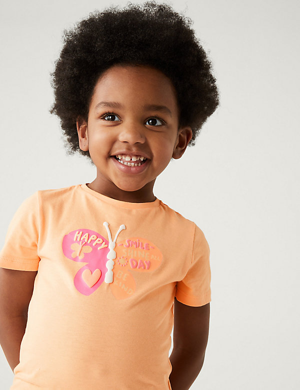 Pure Cotton Butterfly T-Shirt (2-8 Yrs) - AL
