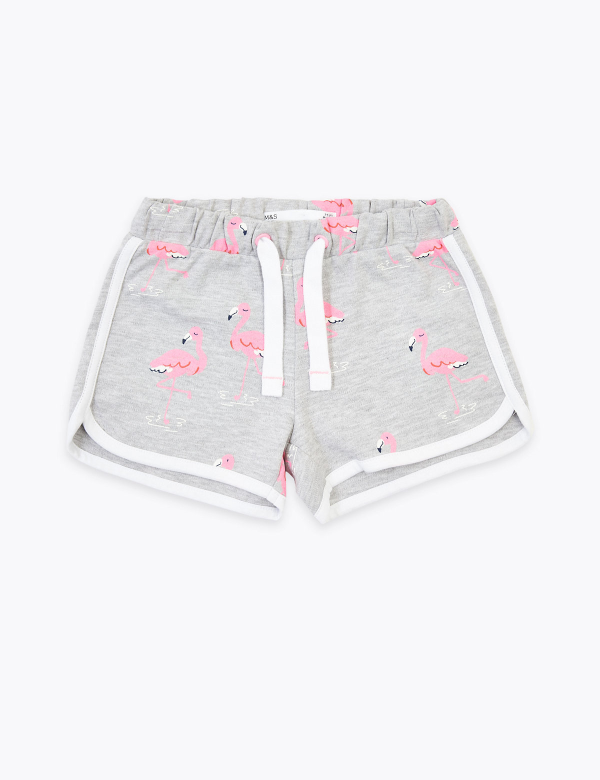 Regular Cotton Rich Flamingo Print Shorts (2-7 Yrs)