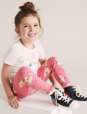 Cotton Unicorn Leggings (2-7 Yrs)