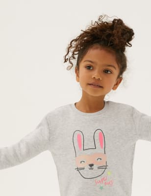 

Girls M&S Collection Cotton Rich Bunny Sweatshirt (2-7 Yrs) - Grey, Grey