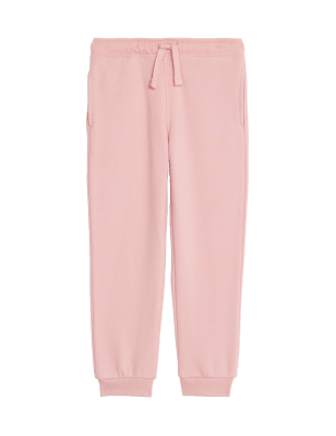 

Girls M&S Collection Cotton Rich Plain Joggers (2-7 Yrs) - Pink, Pink