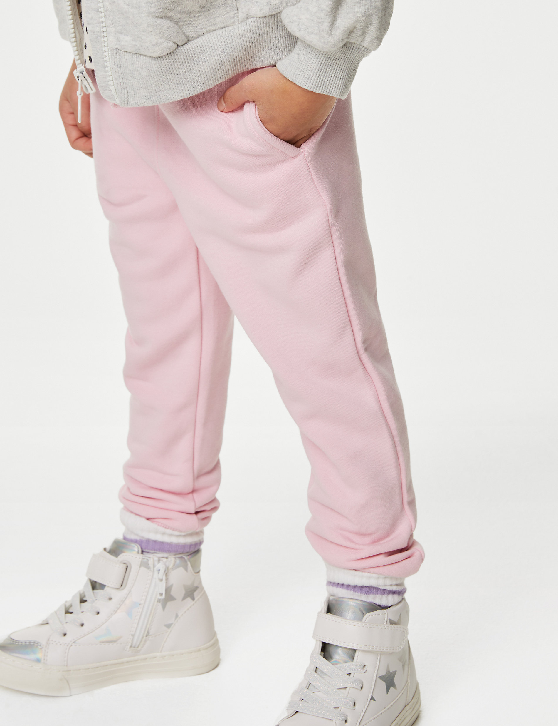 Pantalón deportivo liso de algodón (2-7&nbsp;años)