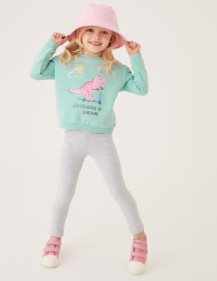 

Girls M&S Collection Cotton Rich Dinosaur Sweatshirt (2 - 7 Yrs) - Green, Green