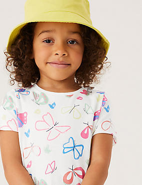 Pure Cotton Butterfly Print T-Shirt (2-7 Yrs)