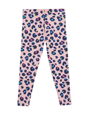 

M&S Collection Leggings de algodón con estampado de leopardo (2-7 años) - Pink, Pink