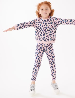 

Girls M&S Collection Cotton Rich Leopard Print Sweatshirt (2-7 Yrs) - Pink, Pink