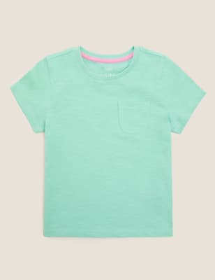 

Girls M&S Collection Pure Cotton Plain T-Shirt (2-7 Yrs) - Green, Green